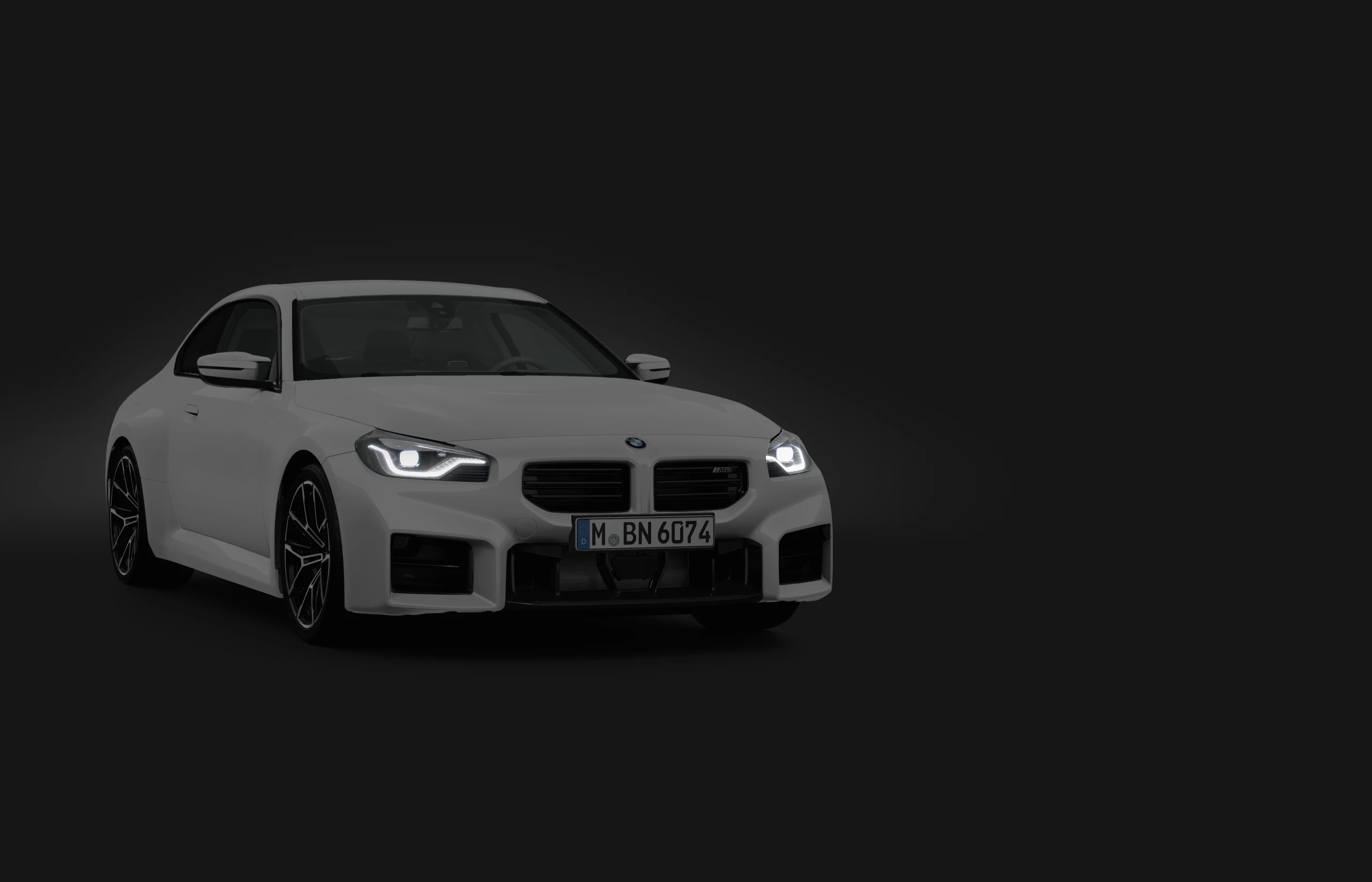 Alpine White BMW M2, the proposed canvas for sponsor advertisements